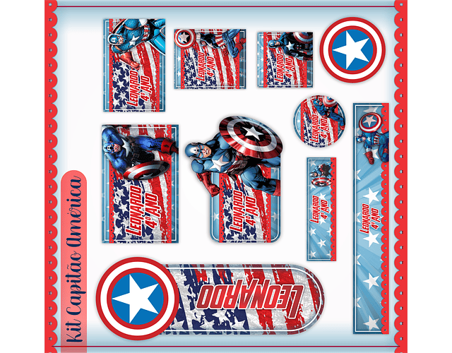 Captain America School Kit Digital File