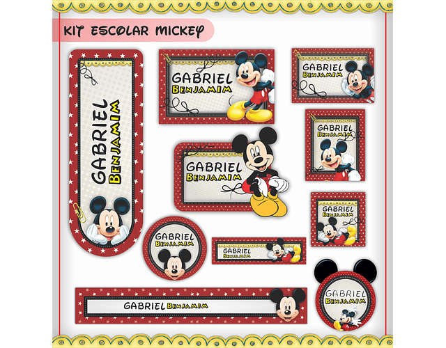 Mickey School Label Cutting File