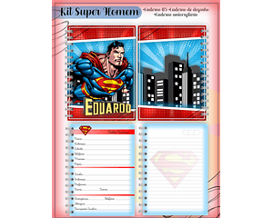 Super Man School Kit Digital File