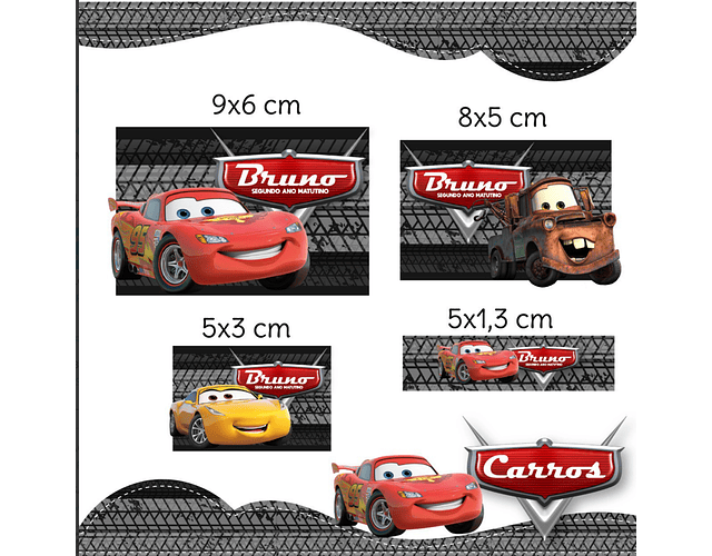 Cars School Label Cutting File