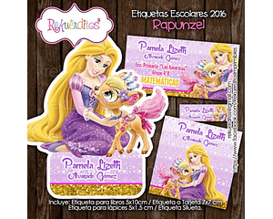 Rapunzel School Label Digital File