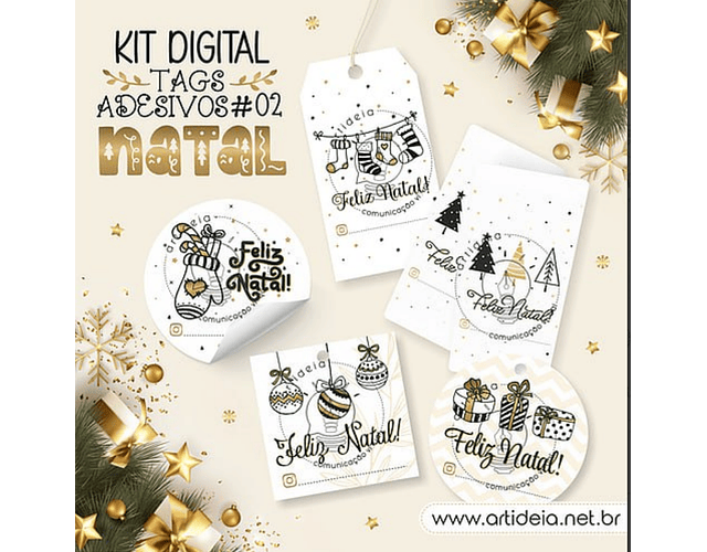 Kit Digital Natal Tags Natalinas