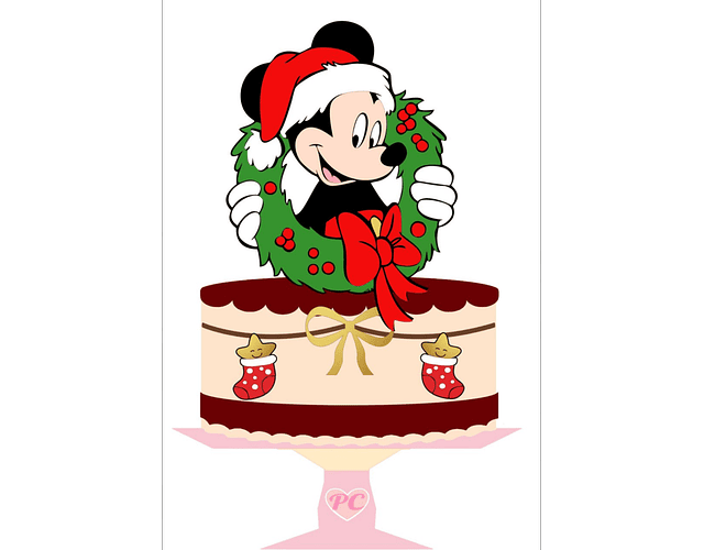 Arquivo de Corte Topo Natal Mickey