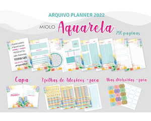 Arquivo Digital Caderno  Escolar Aquarela