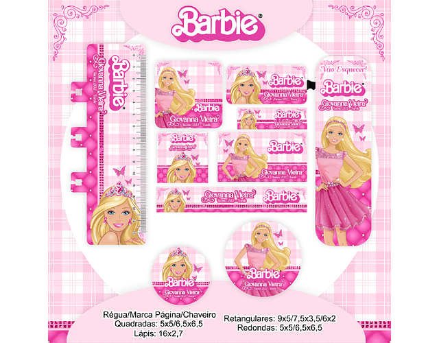 Arquivo Digital Kit Escolar Barbie 