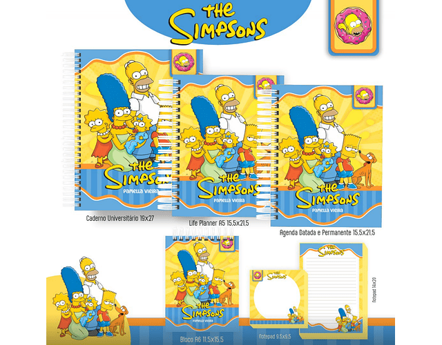 Arquivo Digital Caderno Escolar Simpsons