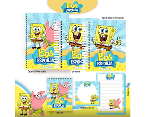 Arquivo Digital Caderno Escolar  BOB ESPONJA 