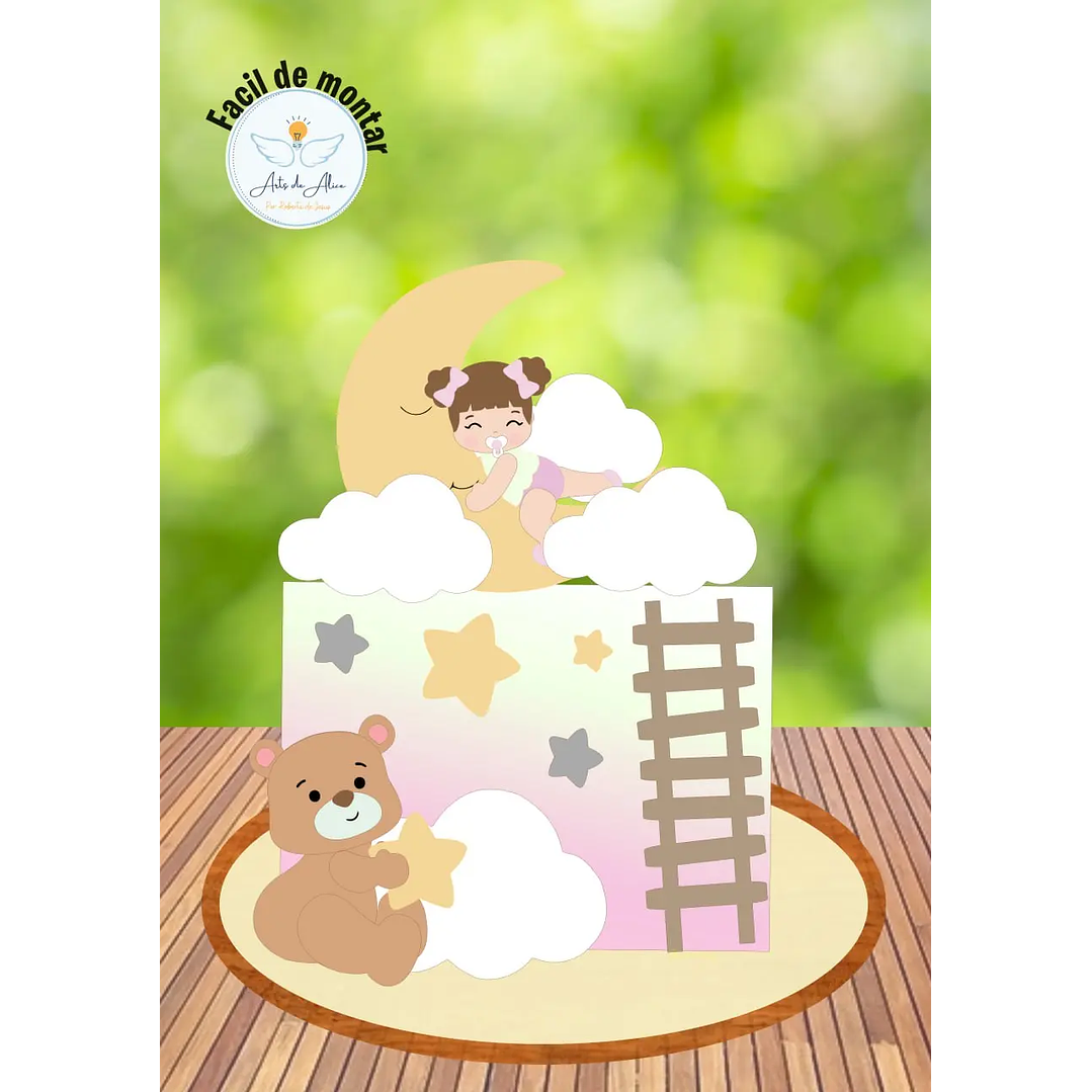 Arquivo de Corte Topo Bebe na Lua 1