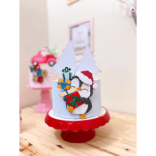 Archivo de corte para adorno de pingüino navideño