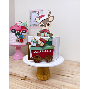 Archivo de corte superior de reno navideño