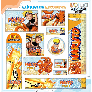 Arquivo de Corte Etiqueta Escolar Naruto