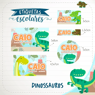 Lindo archivo de corte de etiqueta de escuela de dinosaurios