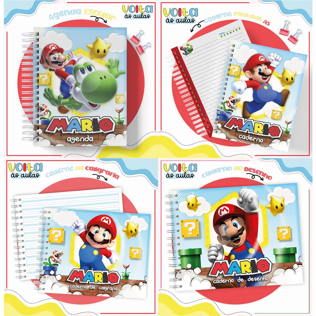 Arquivo Digital Kit Escolar  Super Mario  1