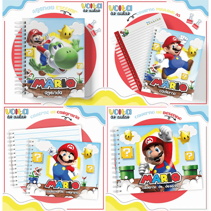 Arquivo Digital Kit Escolar  Super Mario  1