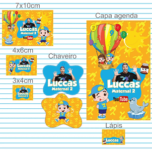 Arquivo de Corte Etiqueta Escolar  Luccas Neto Menino