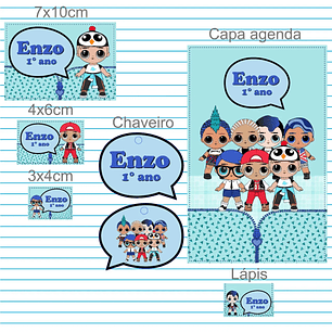 Arquivo de Corte Etiqueta Escolar  Lol Menino