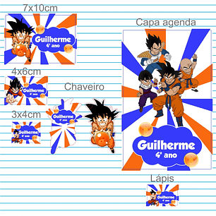 Arquivo de Corte Etiqueta Escolar Dragon Ball