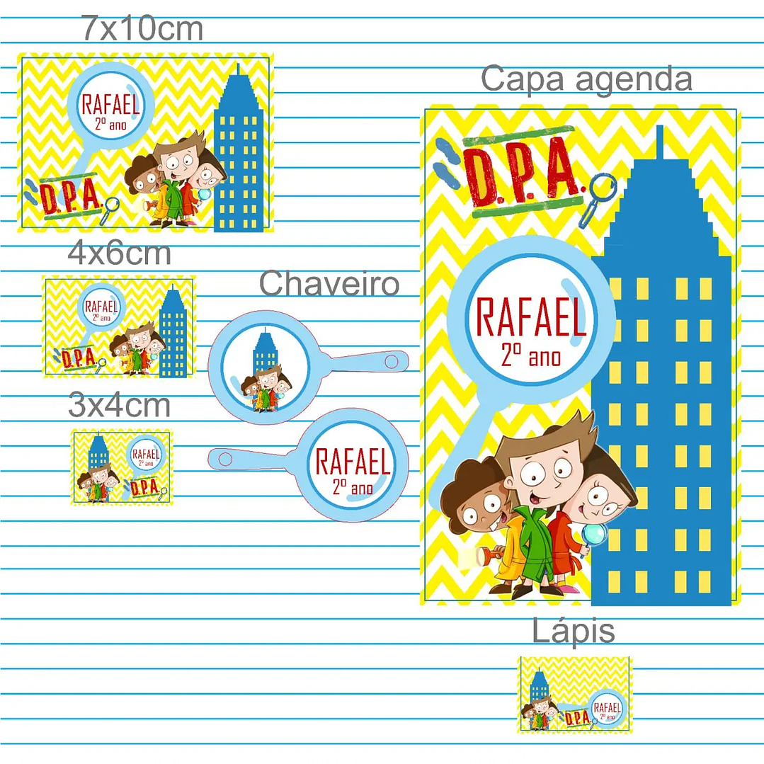 Arquivo de Corte Etiqueta Escolar D.P.A 1