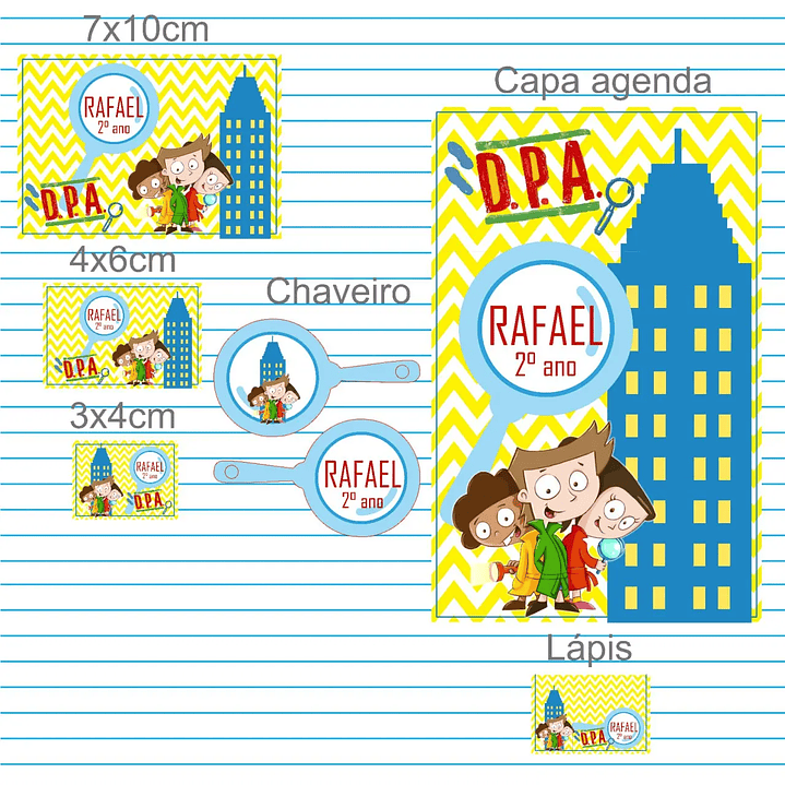 Arquivo de Corte Etiqueta Escolar D.P.A 1