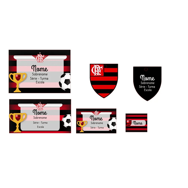 Arquivo de Corte Etiqueta Escolar Flamingo 1