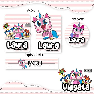 Arquivo de Corte Etiqueta Escolar Unigata