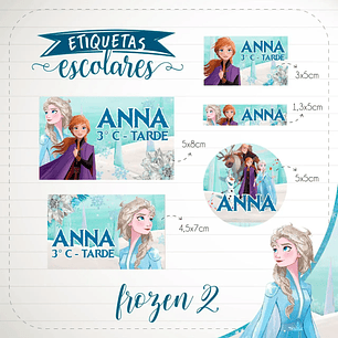Arquivo de Corte Etiqueta Escolar Frozen