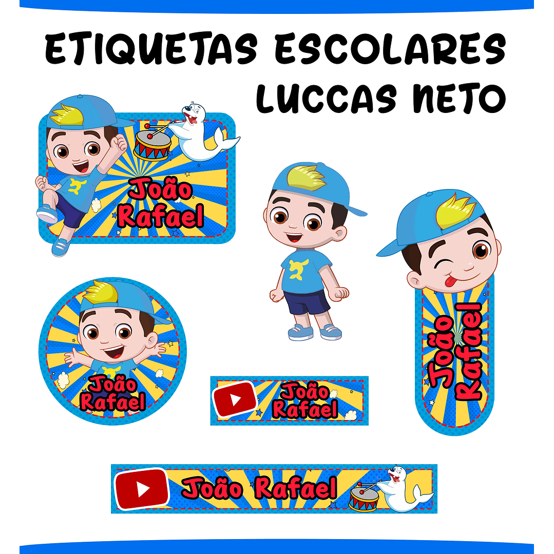 Arquivo de Corte Etiqueta Escolar Luccas Neto 1