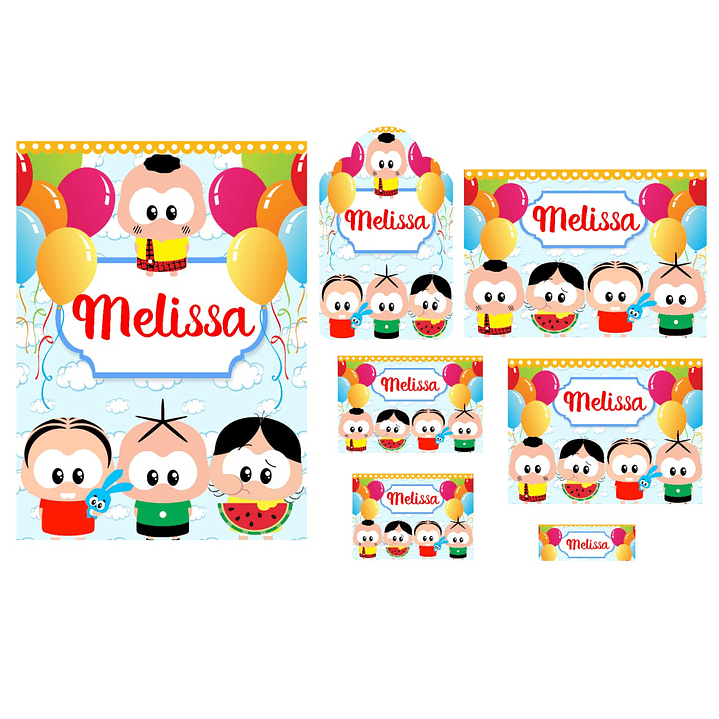 Arquivo de Corte Etiqueta Escolar Monica Toy 1