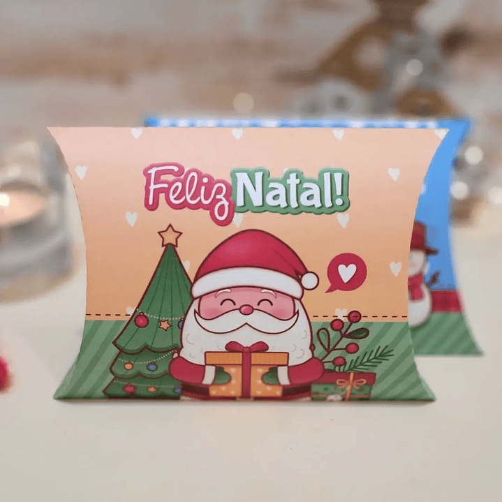 Arquivo de Corte Caixa Almofada Natal (Studio, PDF e PNG) 1