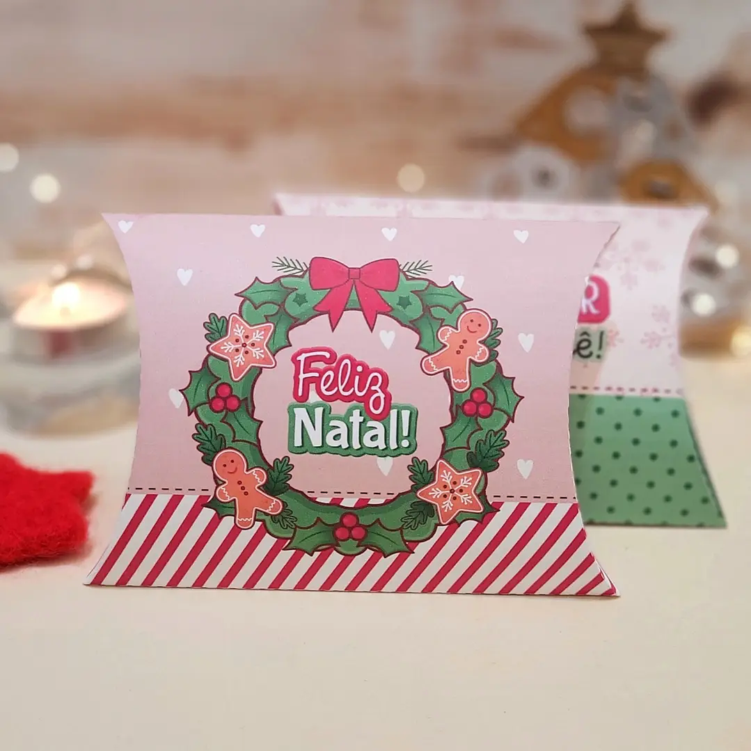 Arquivo de Corte Caixa Almofada Natal (Studio, PDF e PNG) 1