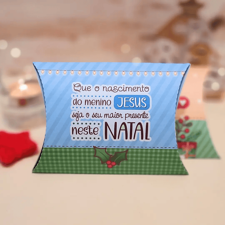 Arquivo de Corte Caixa Almofada Natal (Studio, PDF e PNG) 2