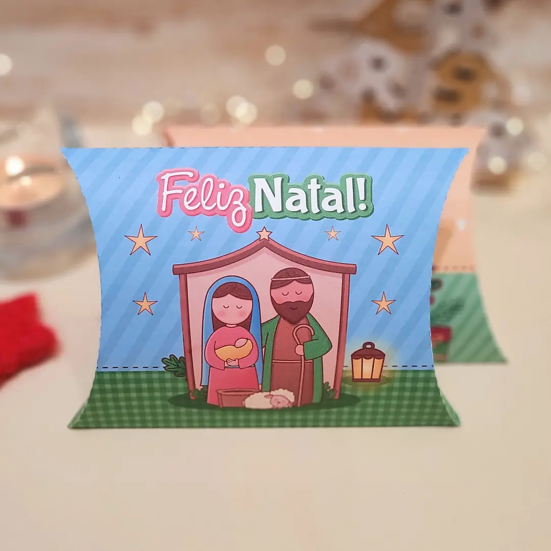 Arquivo de Corte Caixa Almofada Natal (Studio, PDF e PNG) 1