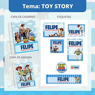 Arquivo de Corte Etiqueta Escolar Toy Story