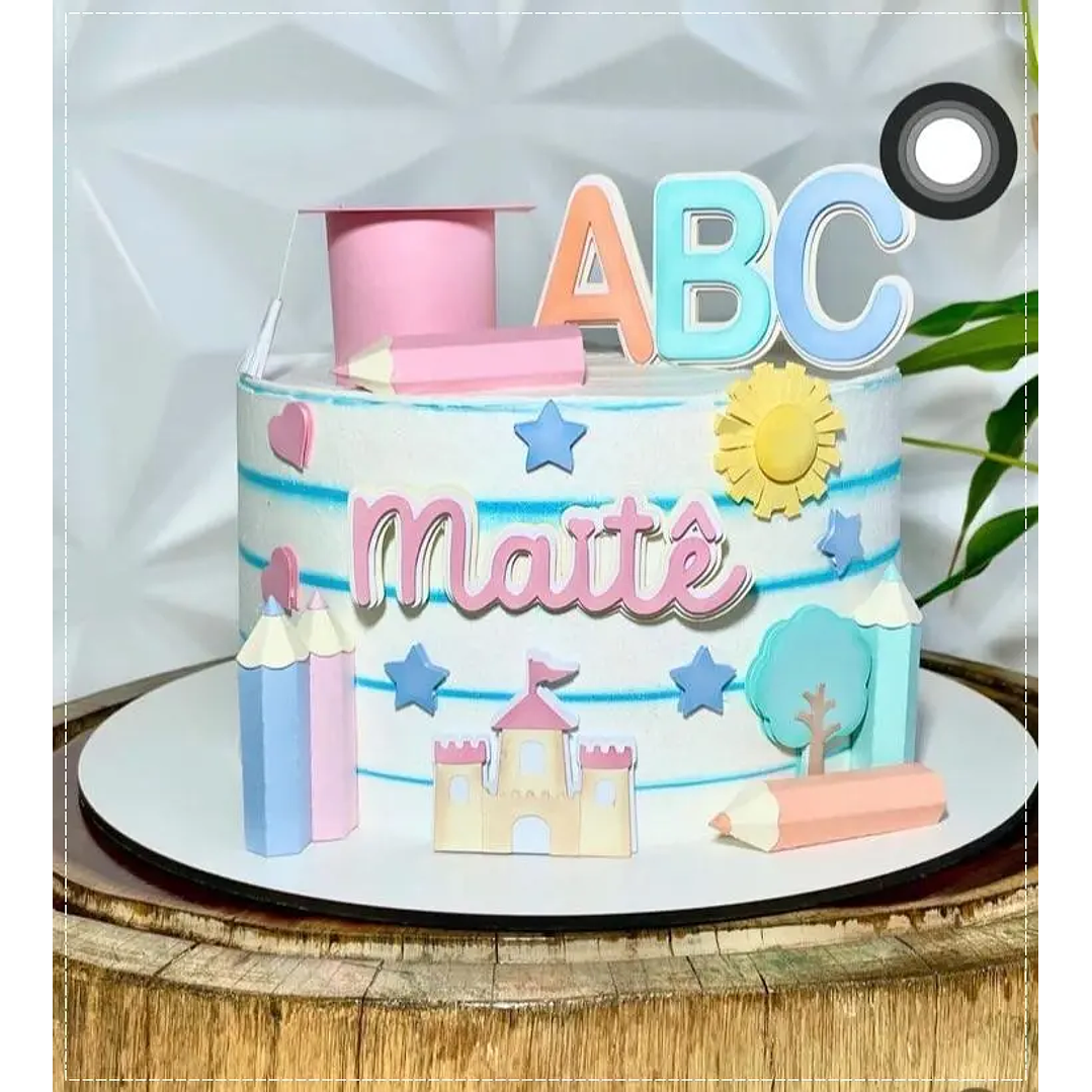 Arquivo de Corte Topo Formatura ABC Candy 1