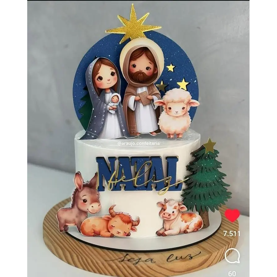 Arquivo de Corte Topo Natal Presépio 1