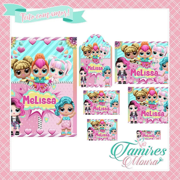 Arquivo de Corte Etiqueta Escolar Lol 1