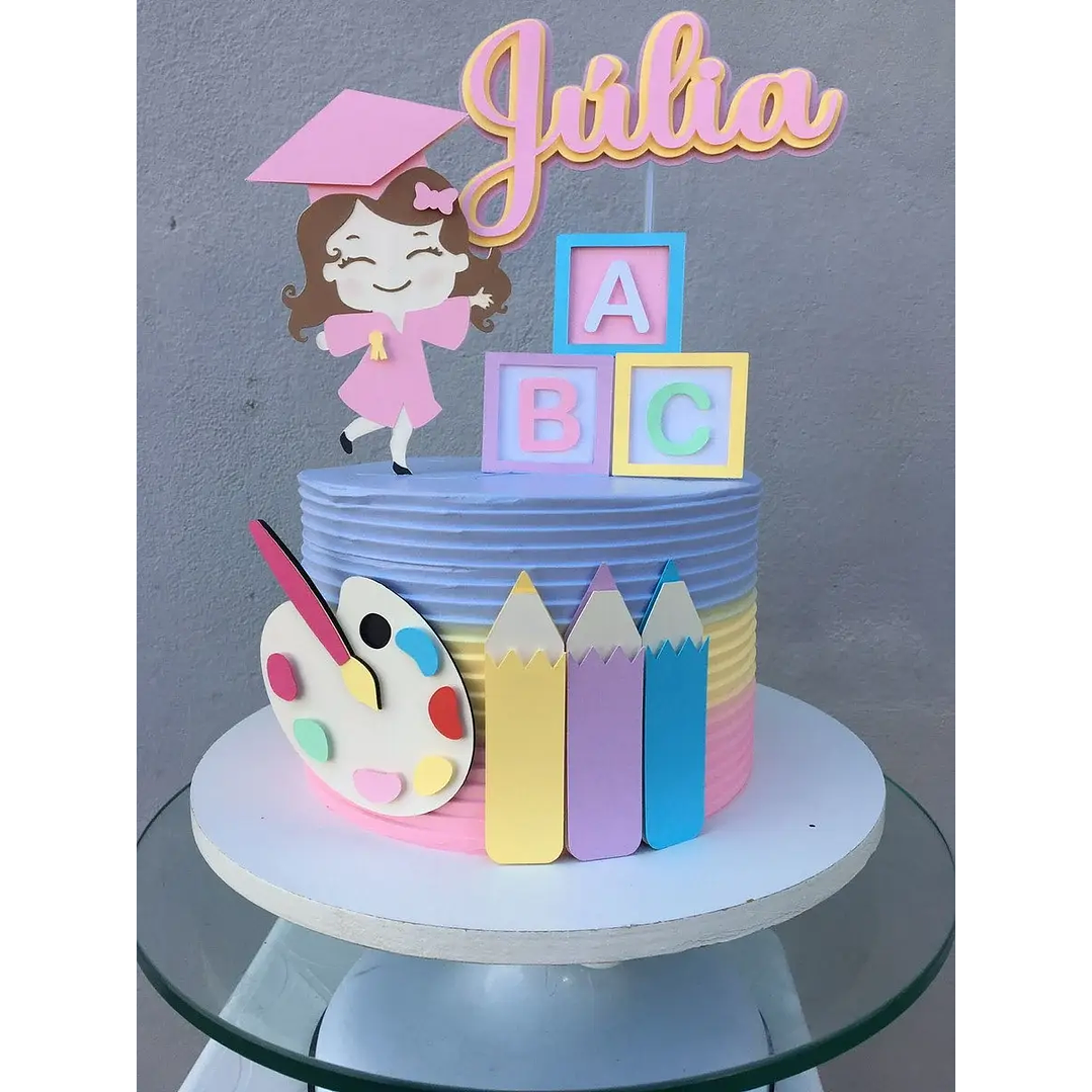 Arquivo de Corte Topo Formatura ABC Menina 1