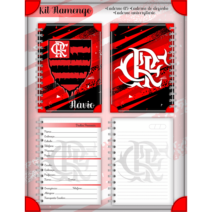 Arquivo Digital Kit Escolar Flamengo 1