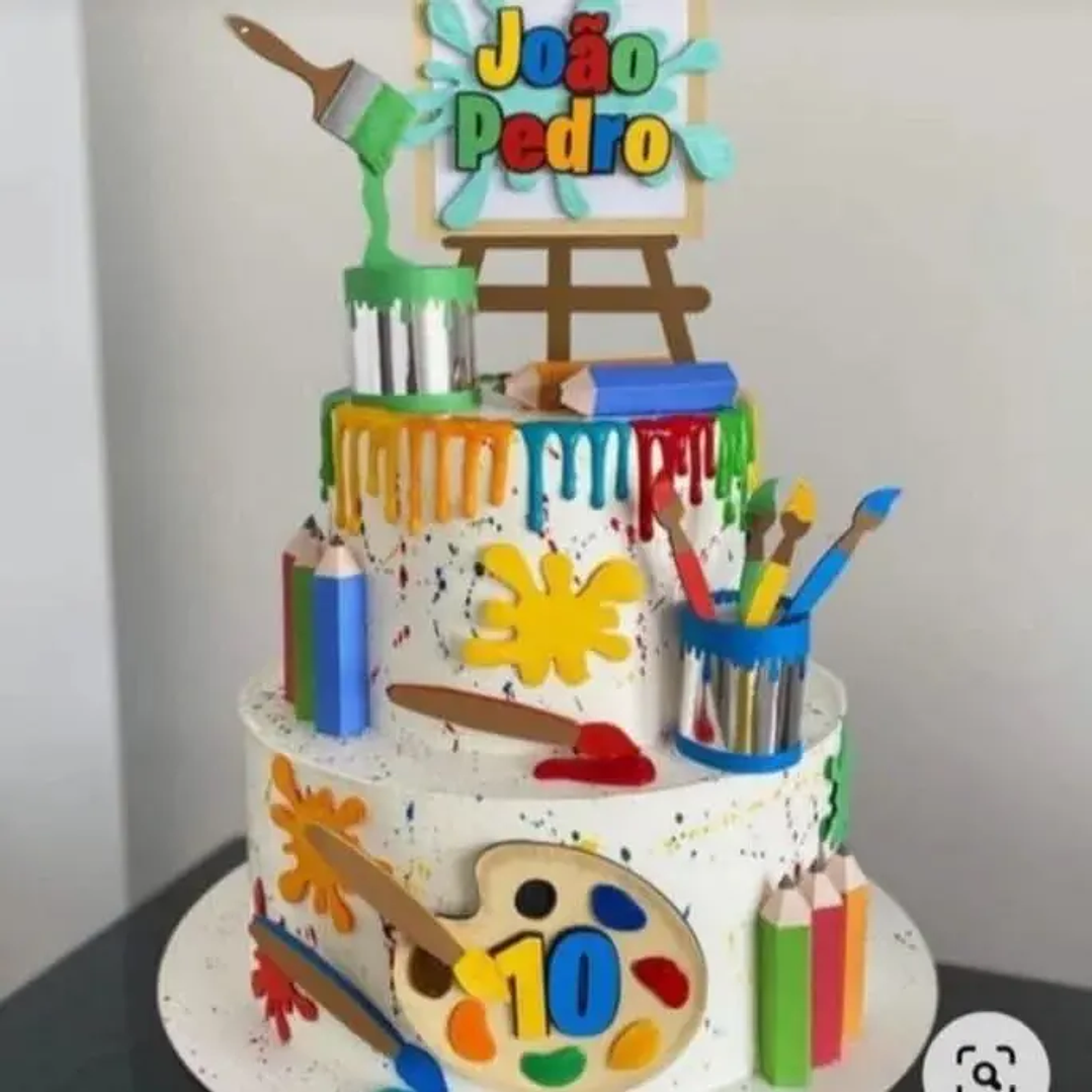 Arquivo Topo de bolo Pintura Aquarela 1