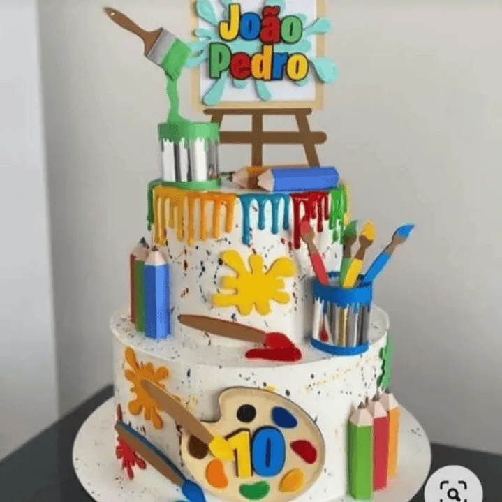 Arquivo Topo de bolo Pintura Aquarela 1