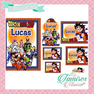 Arquivo de Corte Etiqueta Escolar Dragon Ball