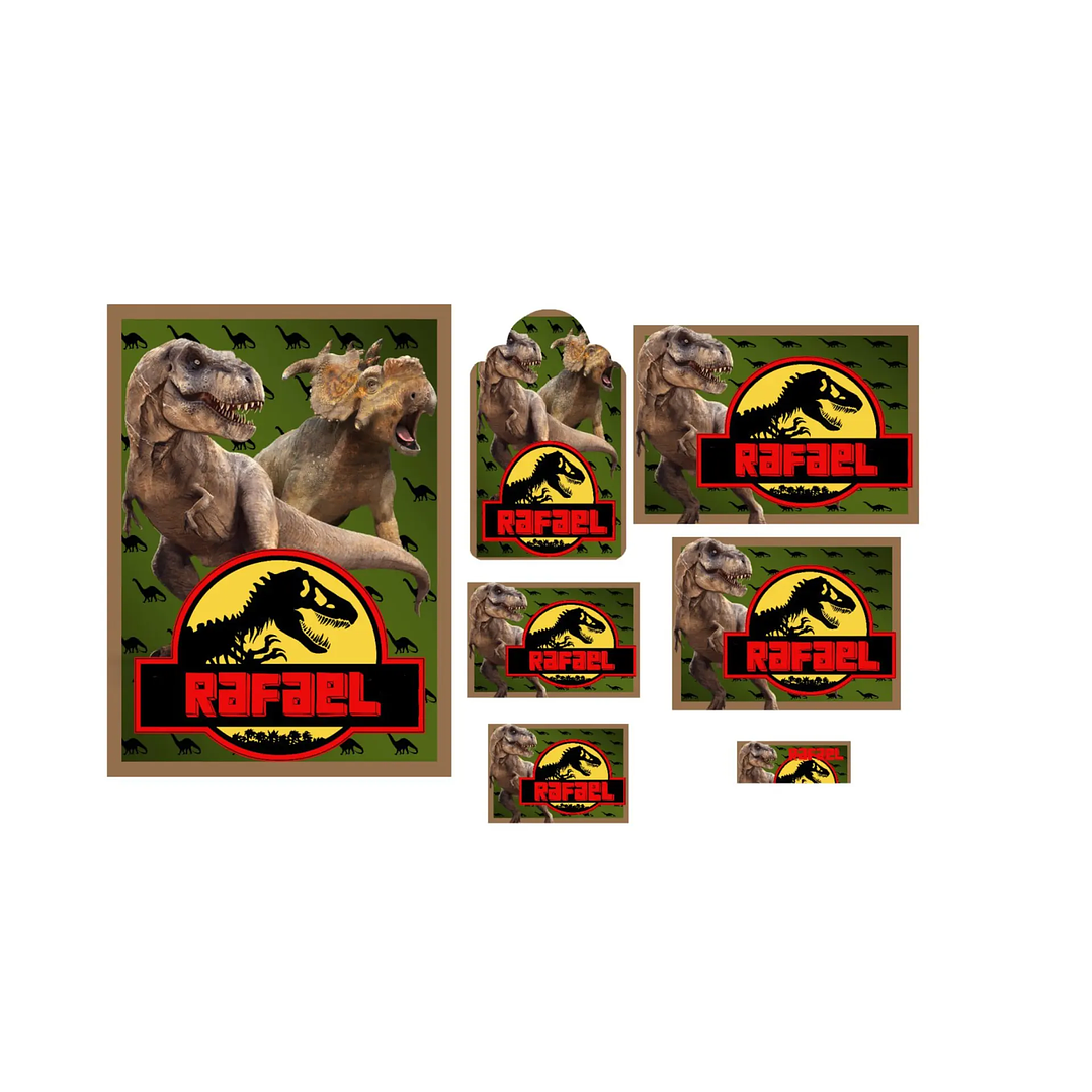 Arquivo de Corte Etiqueta Escolar Dinossauro  1