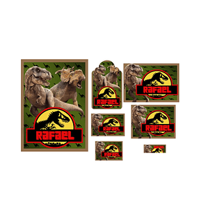 Arquivo de Corte Etiqueta Escolar Dinossauro 