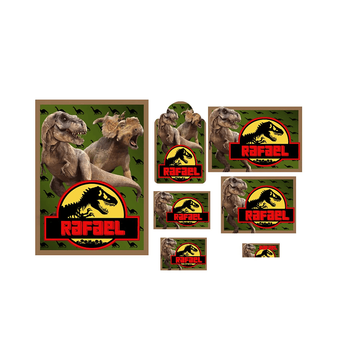 Arquivo de Corte Etiqueta Escolar Dinossauro  1