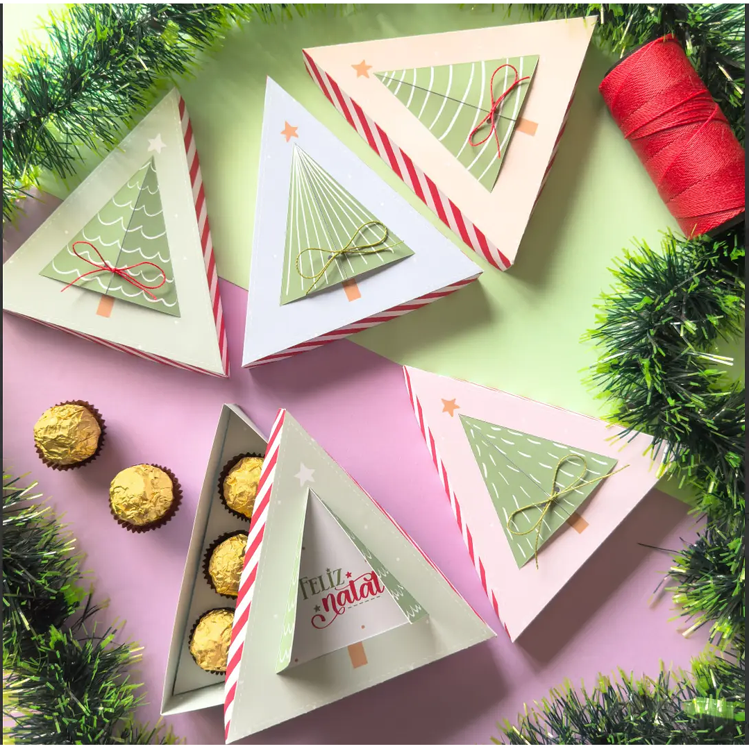 Arquivo de Corte Caixa Árvore Natal (arquivo em PDF e DXF) 1