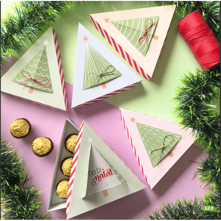 Arquivo de Corte Caixa Árvore Natal (arquivo em PDF e DXF) 1