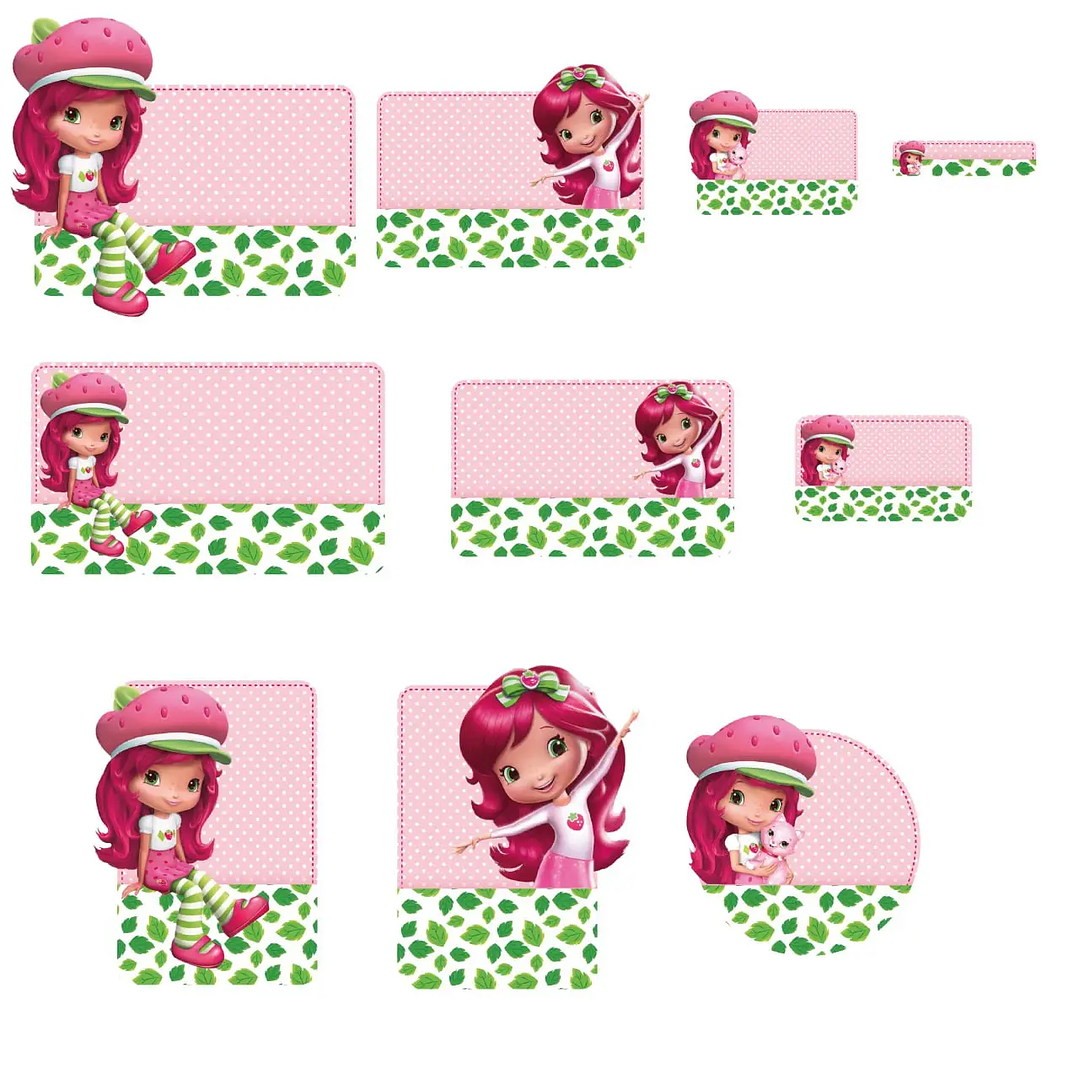 Arquivo de Corte Etiqueta Escolar Moranguinho 1