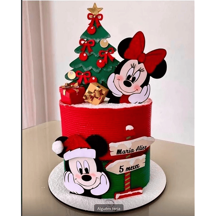 Arquivo de Corte Topo Natal Mickey e Minnie 1