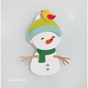 Arquivo de Corte Topo Natal Boneco de Neve (arquivo em DXF)