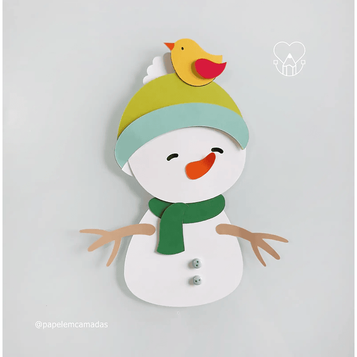 Arquivo de Corte Topo Natal Boneco de Neve (arquivo em DXF) 1